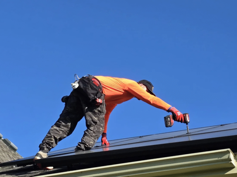Emergency storm and hail damage solar panel repair in DFW Texas