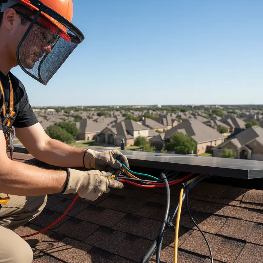 How to Handle Solar Panel Wiring During Roof Replacement in Dallas Fort Worth Texas | Remove Solar Reset
